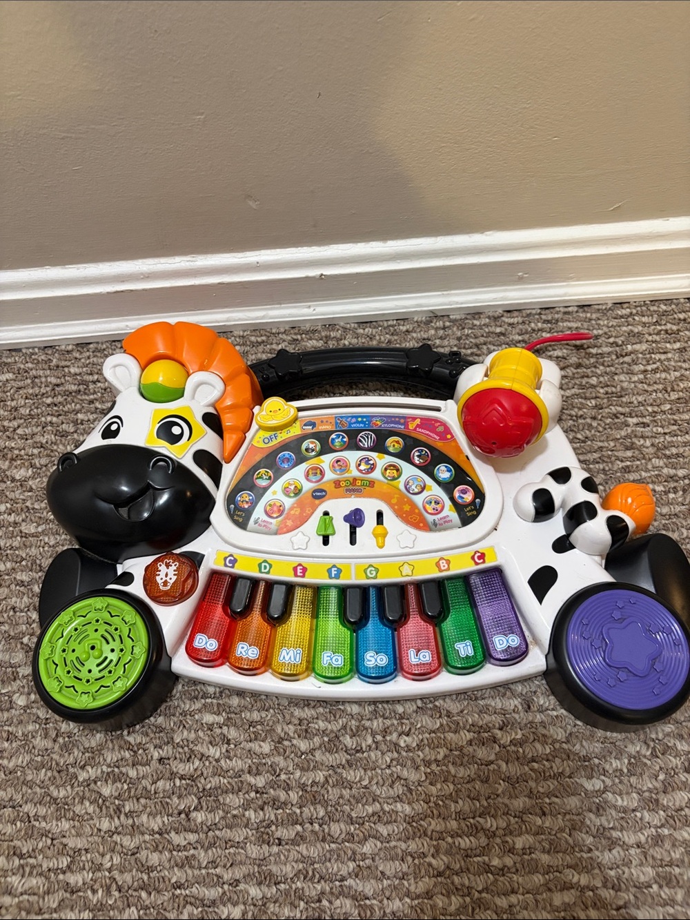 Vtech Musical Zebra Activity Piano/DJ/Music system